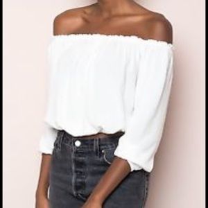 Brandy Melville off the shoulder white top
